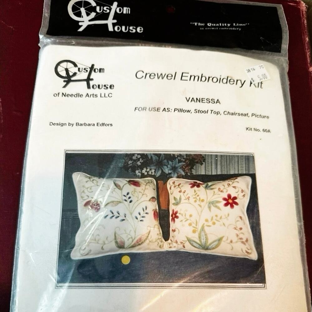 Vintage Crewel Kit “Vanessa” • Custom House • Unopened